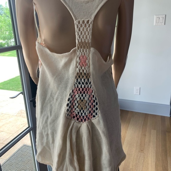 Free People Sequined Crochet Racerback Tank Knit - Picture 6 of 12
